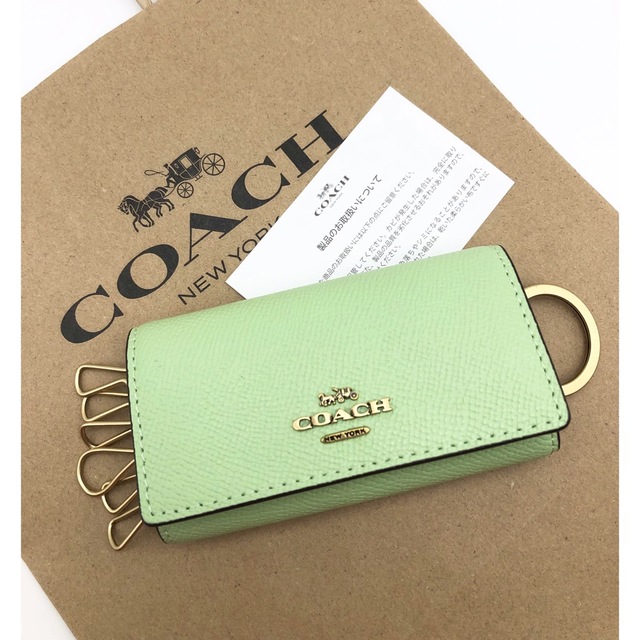 COACH☆新品】6 リング キー ケース！クロスグレイン レザー！希少