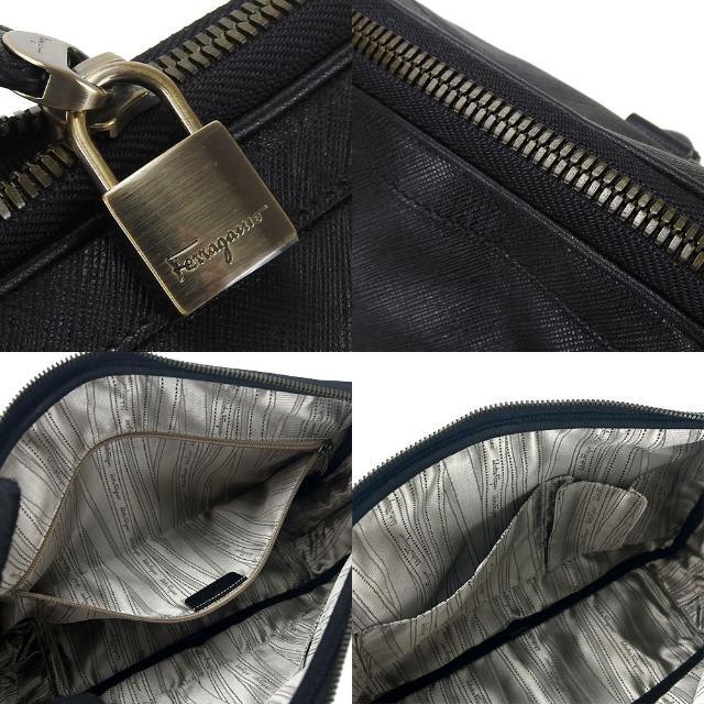 サルヴァトーレフェラガモ ハンドバッグ DH-21 B102 ガンチーニ レザー 革 ブラック 黒 シック 上品 レディース 女性 Salvatore Ferragamo hand bag black leather