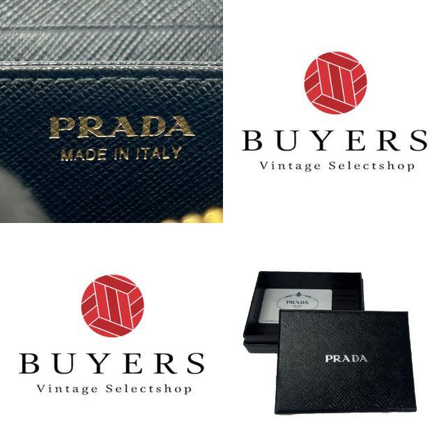 プラダ ラウンドファスナー コインケース コンパクト ウォレット 1MM268 サフィアーノ ネロ ブラック 黒 レザー 革 ジッピー 普段使い レディース 女性 PRADA Coin Case SAFFIANO TRIANG leather black 6