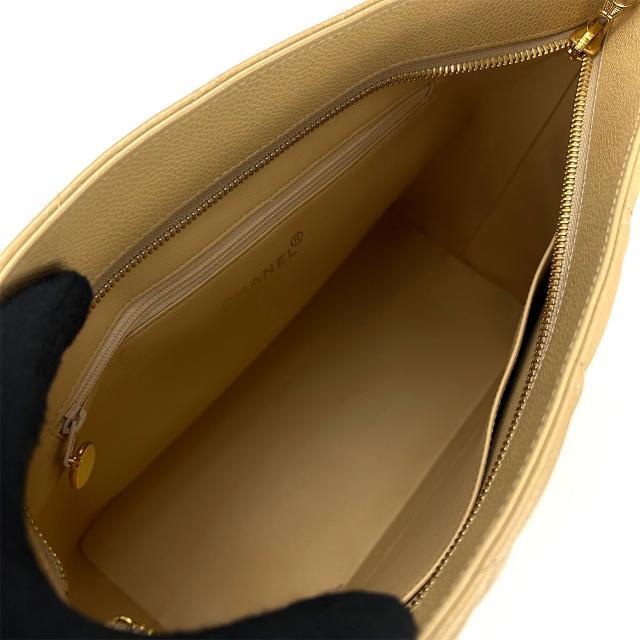 シャネル トートバッグ 肩掛け 復刻トート A01804 キャビアスキン ココマーク ベージュ 5番台 レザー 革 ゴールド金具 女性 レディース CHANEL Caviar skin Coco Tote Bag Leather Beige