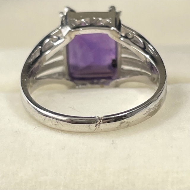 アメジスト  紫水晶　K14WG  リング　 レディースのアクセサリー(リング(指輪))の商品写真