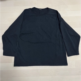 コモリ(COMOLI)の【希少・即完】COMOLI 23ss フットボールt BLACK サイズ2(Tシャツ/カットソー(七分/長袖))