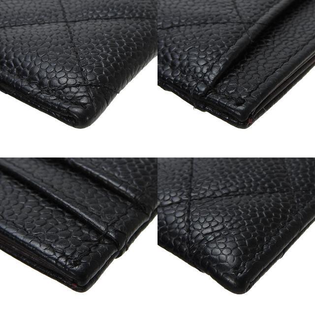 シャネル カードケース キャビアスキン 18番台 レザー 革 ココマーク ブラック 黒 クレジットカードケース CHANEL credit card case caviar skin leather black