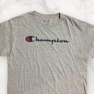 GZB Champion 古着  グレー チャンピオン　ロゴ　プリント Tシャツ(Tシャツ/カットソー(半袖/袖なし))