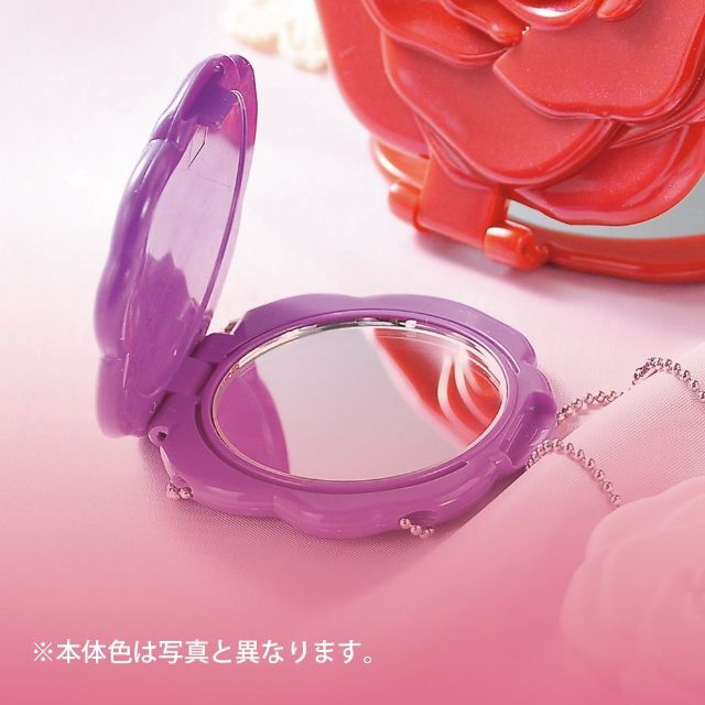 【色: ピンク】ヤマムラ ローズミニコンパクトミラー ピンク YR-500 12 インテリア/住まい/日用品のインテリア小物(壁掛けミラー)の商品写真