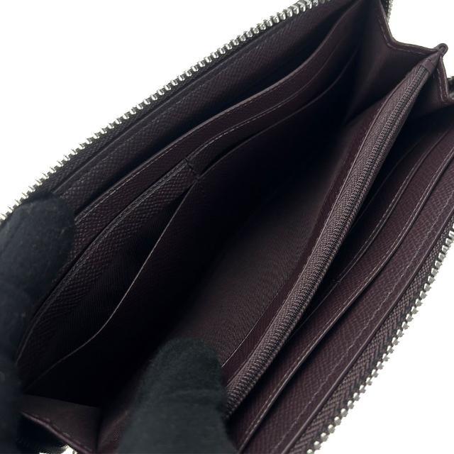 【中古】 コーチ ラウンドファスナー 長財布 PVC F23455 チェック ピンク レッド レザー 革 レディース 女性 coach long wallet zip