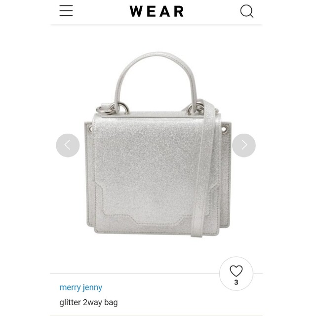 merry jenny(メリージェニー)の新品 merry jenny glitter 2way bag レディースのバッグ(ハンドバッグ)の商品写真