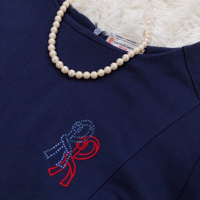 美品 ロベルタディカメリーノ 素敵なバイカラーワンピース
