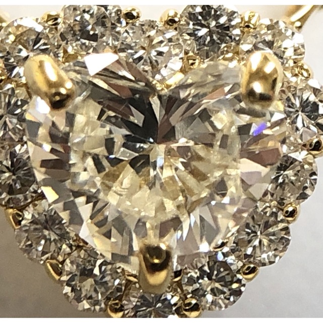 K18  0.233  H   SI-1  ハート　ネックレスダイヤモンド