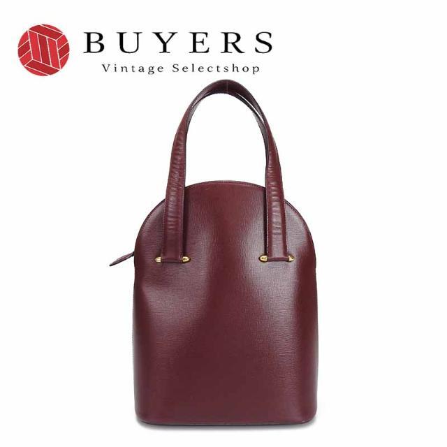 Cartier カルティエ マストライン ハンドバッグ レザー 革 ボルドー ゴールド金具 レディース 女性 Hand Bag leather