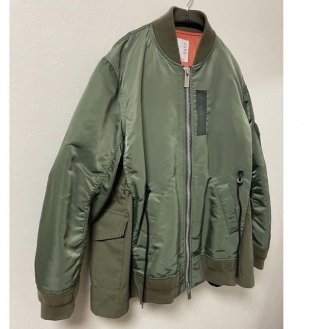 sacai サカイ ドッキング ma-1 カーキ ボンバージャケット