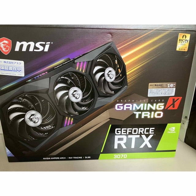 8GBバスインターフェイスGeForce RTX 3070 GAMING X TRIO 送料無料