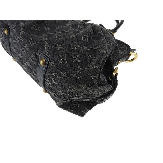 LOUIS VUITTON Monogram Black Denim Neo Cabby MM 2-Way Shoulder Hand Bag  M95351