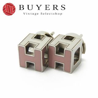 Hermes - 【中古】エルメス ピアス カージュドアッシュ Hキューブ