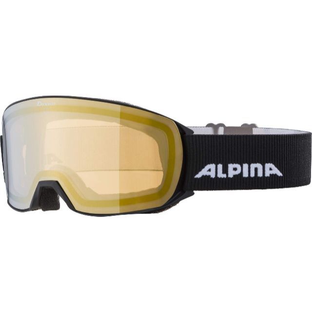 【色: ブラック】ALPINAアルピナ スキースノーボードゴーグル ユニセックス
