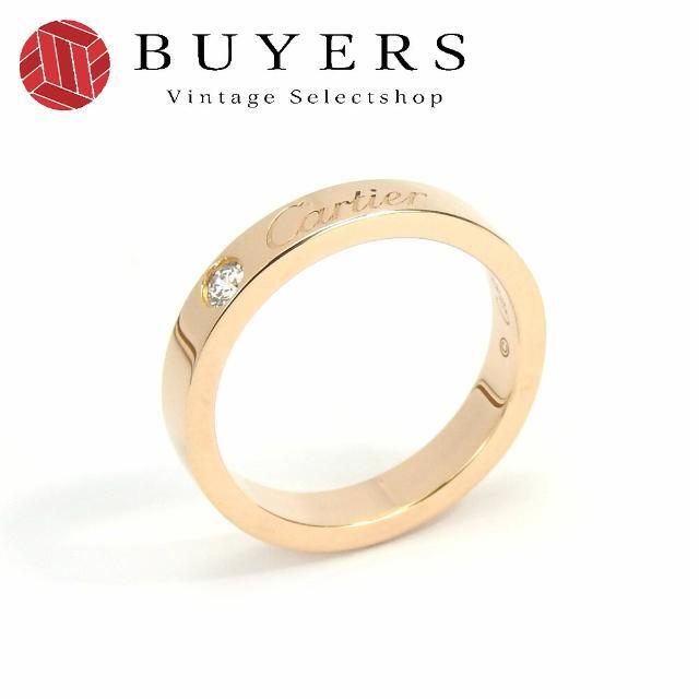 【中古】 カルティエ 指輪 リング C ドゥ カルティエ エングレーブ 45 日本サイズ 5号 ダイヤモンド Au750 K18 PG ピンクゴールド  約3.2g ウェディング 結婚指輪 アクセサリー ジュエリー 小物 レディース 女性 Cartier Accessories ring | 