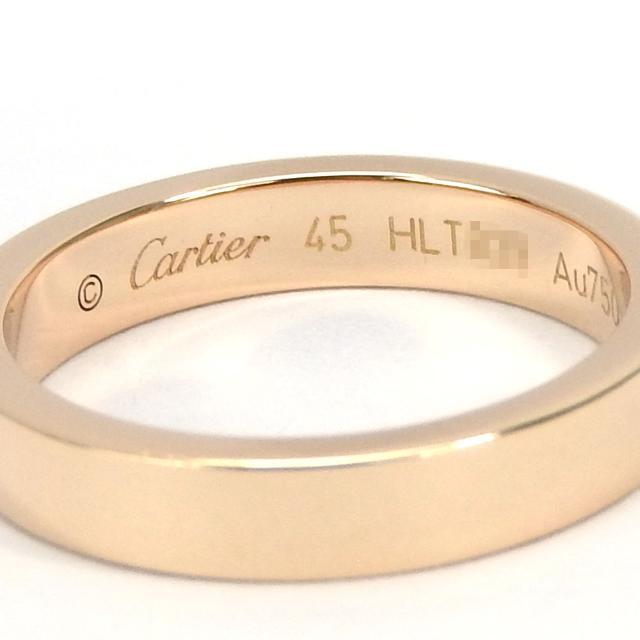 カルティエ ダイヤ リング エングレーブド Cドゥカルティエ #53 2PD 幅3.0mm PT950 Cartier【14122】