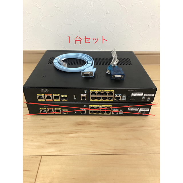 Ciscoルーター Cisco891FJ 2台本体と電源アダプターになります Ciscoルーター Cisco891FJ 2台本体と電源アダプターになります