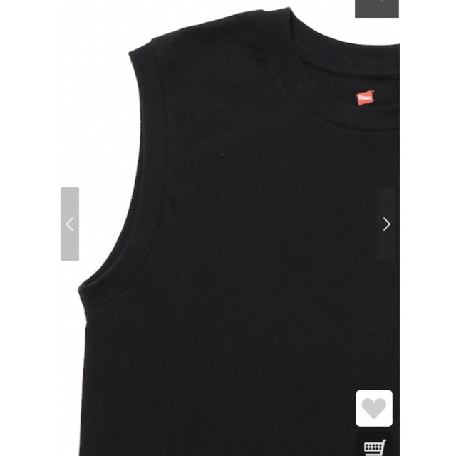 Adam et Rope'(アダムエロぺ)の【未使用】【Hanes for BIOTOP】Sleeveless ベージュ　黒 レディースのトップス(Tシャツ(半袖/袖なし))の商品写真