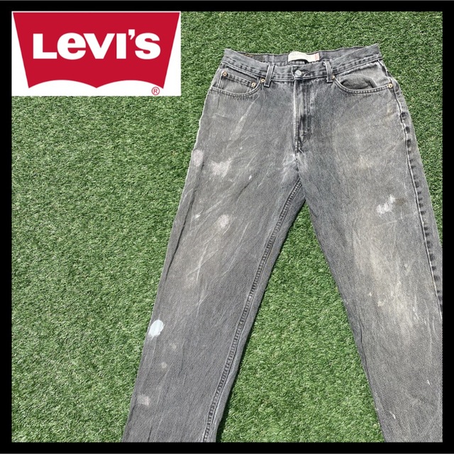 W33 Levi's リーバイス505 ブラックデニム バギーパンツ ワイド 黒