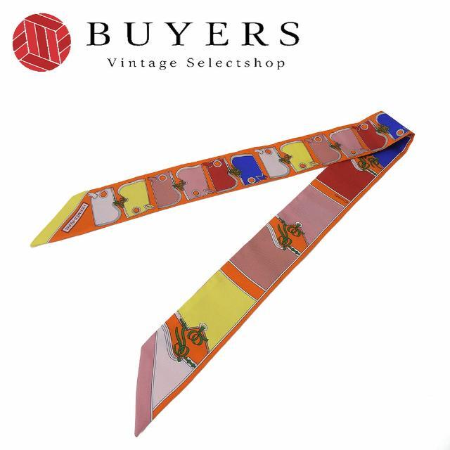 エルメス ツイリー スカーフ カマイユ シルク100％ オレンジ マルチカラー 小物 アクセサリー  女性 オシャレ HERMES Twille scarf Accessories CAMAILS orange multicolor