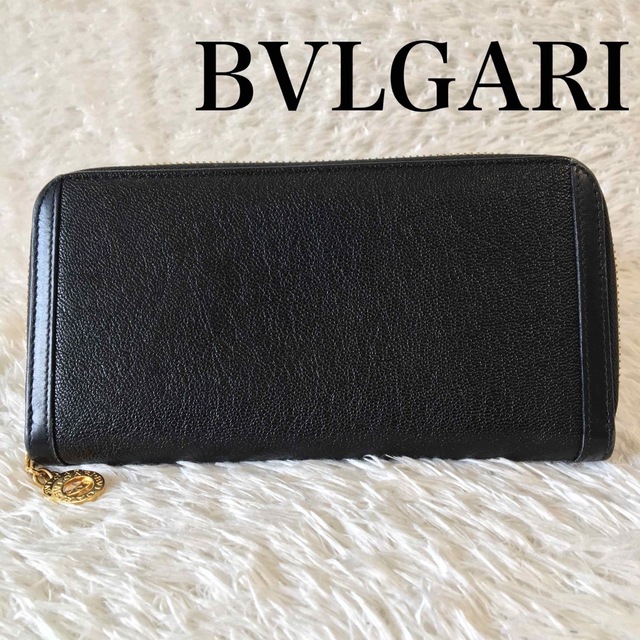 BVLGARI ブルガリ 財布 ドッピオトンド リング ブラック ゴールド