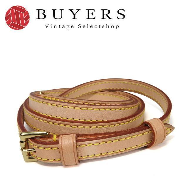 ルイヴィトン ショルダーストラップ ヌメ革 約115cm 斜め掛け ベージュ レザー レディース 女性 小物 Lv louis vuitton shoulder strap beige