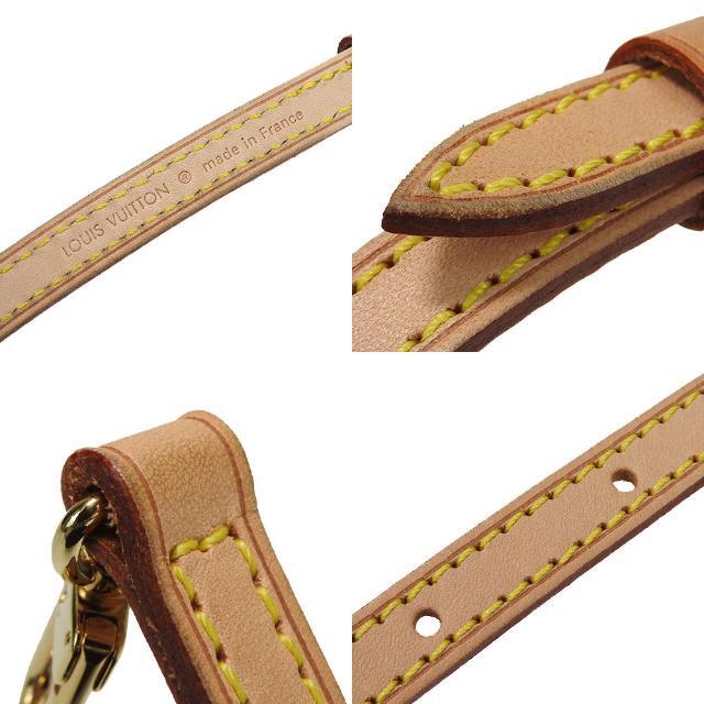 ルイヴィトン ショルダーストラップ ヌメ革 約115cm 斜め掛け ベージュ レザー レディース 女性 小物 Lv louis vuitton shoulder strap beige