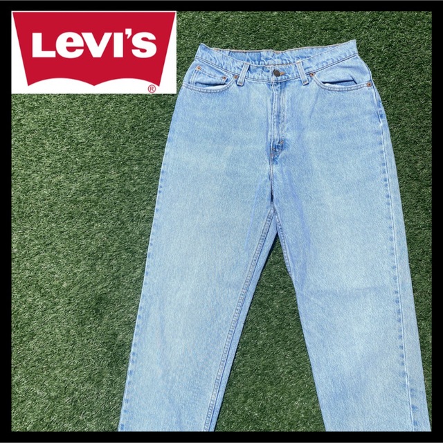 Levi's(リーバイス)のリーバイス 550 表記無し ライトブルーデニムジーンズバギー90後半アメリカ製 メンズのパンツ(デニム/ジーンズ)の商品写真