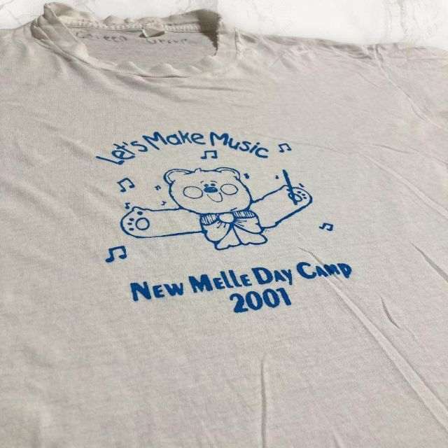 GXF  古着   白 クマ　アニマル　かわいい　音楽 Tシャツ メンズのトップス(Tシャツ/カットソー(半袖/袖なし))の商品写真