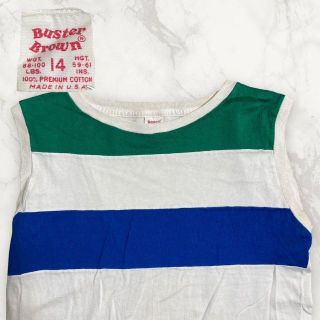 GXD BusterBrown 古着 70s ボーダー　ビンテージ タンクトップ(Tシャツ/カットソー(半袖/袖なし))