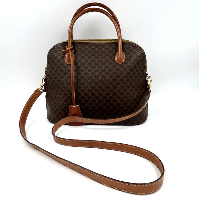 celine - 【美品】CELINE セリーヌ マカダム柄 2WAY ハンドバッグ