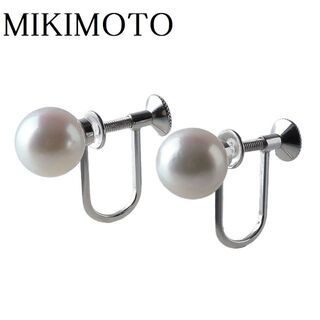 ミキモト(MIKIMOTO)のミキモト パール イヤリング アコヤパール7.1mm K18WG【11823】(イヤリング)