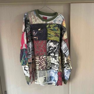 シュプリーム(Supreme)のsupreme mosaic patchwork L/S top XL(Tシャツ/カットソー(七分/長袖))