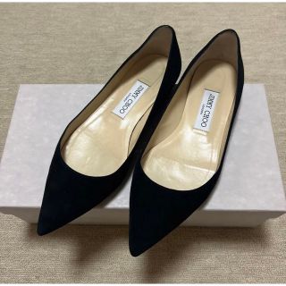 ジミーチュウ(JIMMY CHOO)のジミーチュウ　フラットシューズ　フラットパンプス　ポインテッドトゥ　37ハーフ　(バレエシューズ)