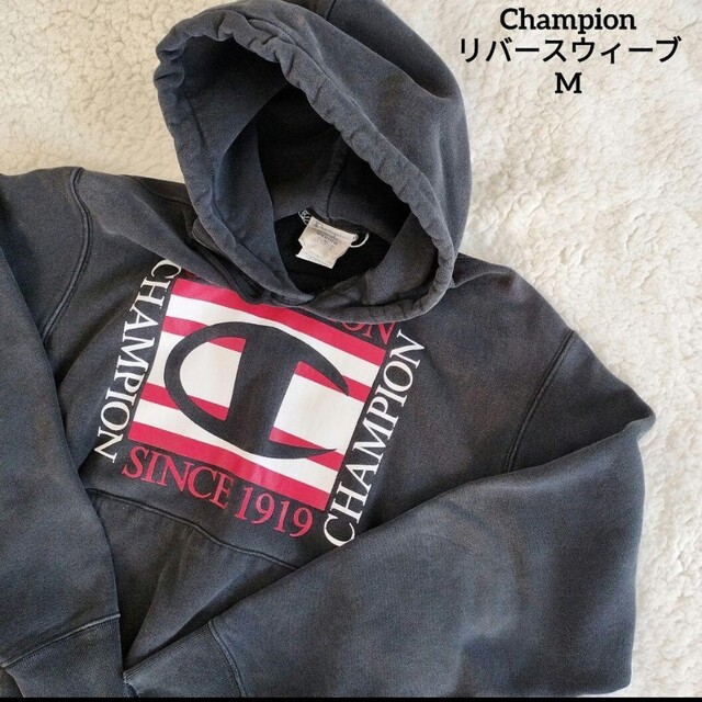 【送料無料】Champion  パーカー プルオーバー リバースウィーブ M