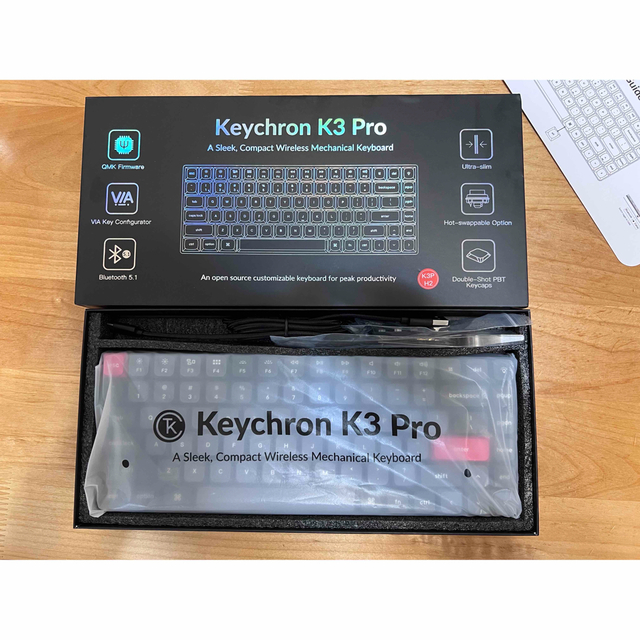 Keychron K3Pro QMK/VIA メカニカルキーボード 青軸