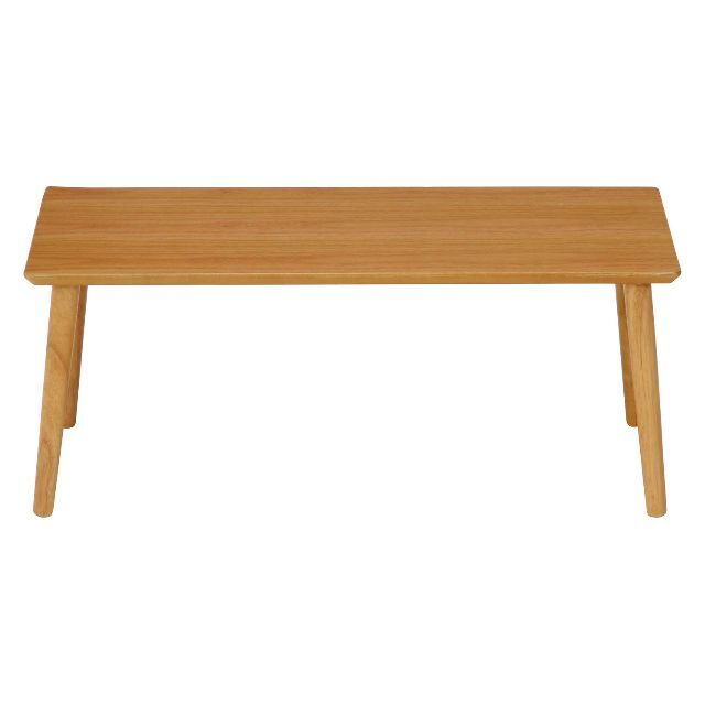 【色: ナチュラル】不二貿易 ローテーブル 幅80cm ナチュラル 天然木 簡単 6