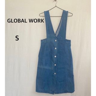 グローバルワーク(GLOBAL WORK)のGLOBAL WORK グローバルワーク　デニム　サスペンダースカート(ひざ丈スカート)