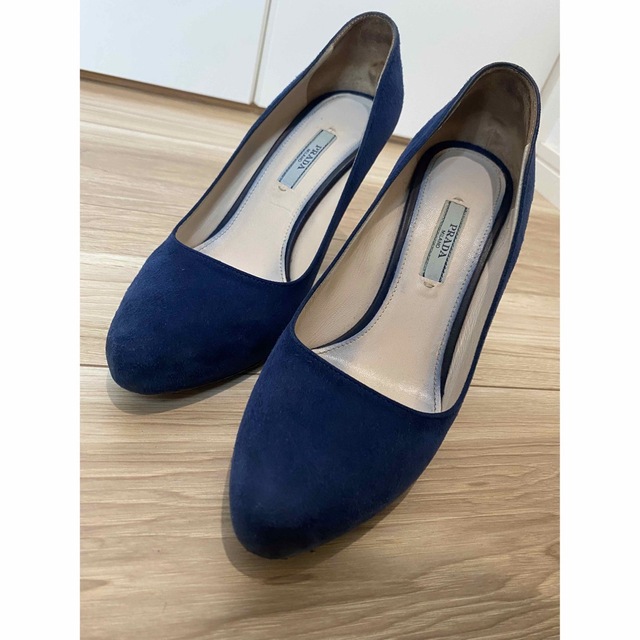 値下げ????PRADA プラダ パンプス ゴールドヒール ロイヤルブルー 1