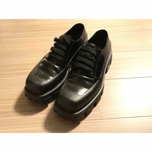 PRADA プラダ ブラッシュドレザー ダービーシューズ PRADA プラダ ブラッシュドレザー ダービーシューズ