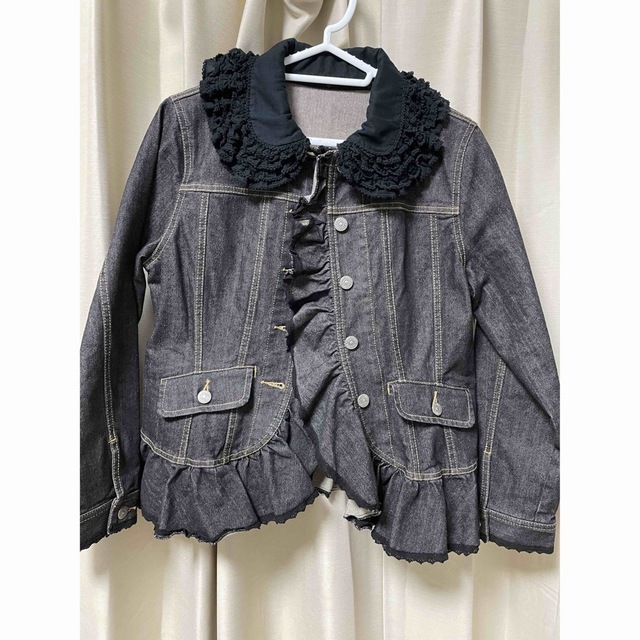 PINK HOUSE ピンクハウス フリル デニムジャケット グレー M 美品-