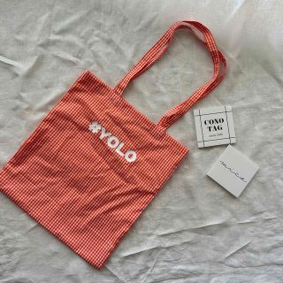 2way tote orange gingham check(バッグ)