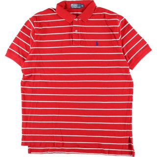 ラルフローレン(Ralph Lauren)の古着 ラルフローレン Ralph Lauren POLO by Ralph Lauren 半袖 ボーダー ポロシャツ メンズL /eaa332227(ポロシャツ)