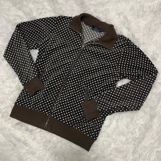 FRED PERRY - フレッドペリー トラックジャケット Sサイズ 千鳥格子柄