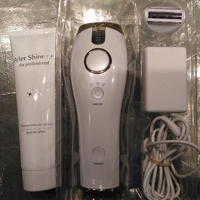 家庭用脱毛器 シャインエステボーテ  パールホワイト アフターシャインジェル付