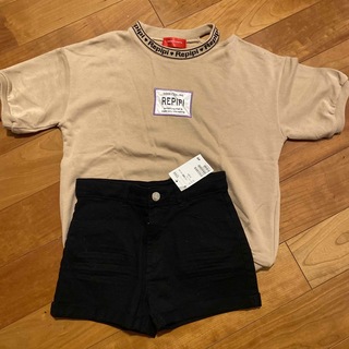 レピピアルマリオ(repipi armario)のrepipi 半袖&H&Mショートパンツ(Tシャツ/カットソー)