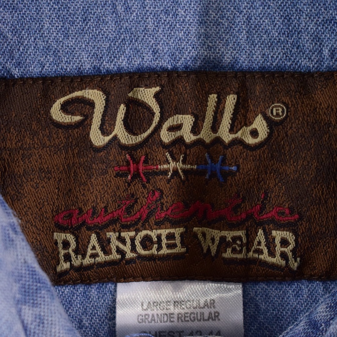 Walls Ranch Wear 長袖 デニムシャツ メンズXL /eaa334465