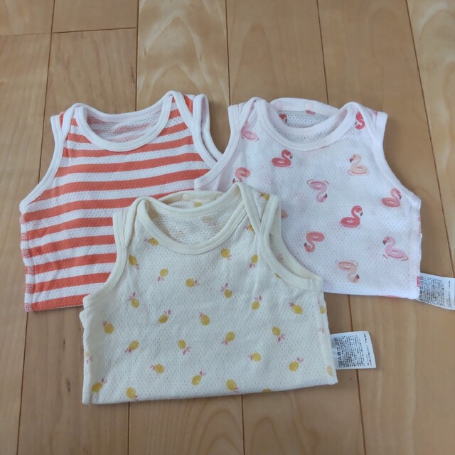 UNIQLO - ユニクロ コットンメッシュボディスーツ(ノースリーブ)3枚セットの通販 by りんりん's shop|ユニクロならラクマ