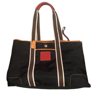 コーチ(COACH)の【COACH】 コーチ　トートバッグ　ブラック　革　レザー　ナイロン　ジップ開閉(トートバッグ)